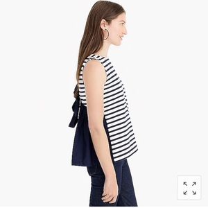 Jcrew sleeveless bow back top